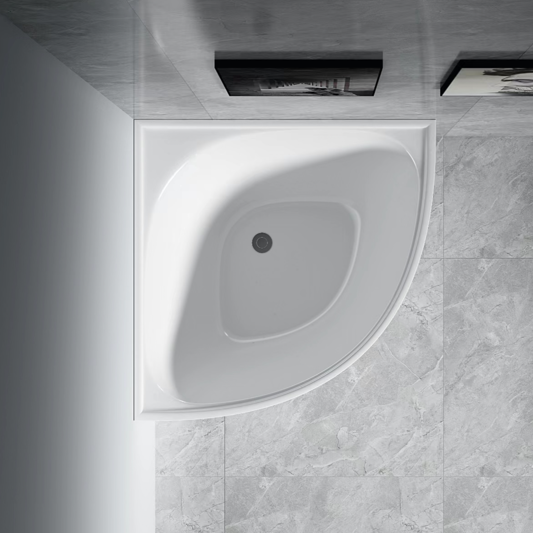 Donii Claron Acrylic Corner Bath Gloss White