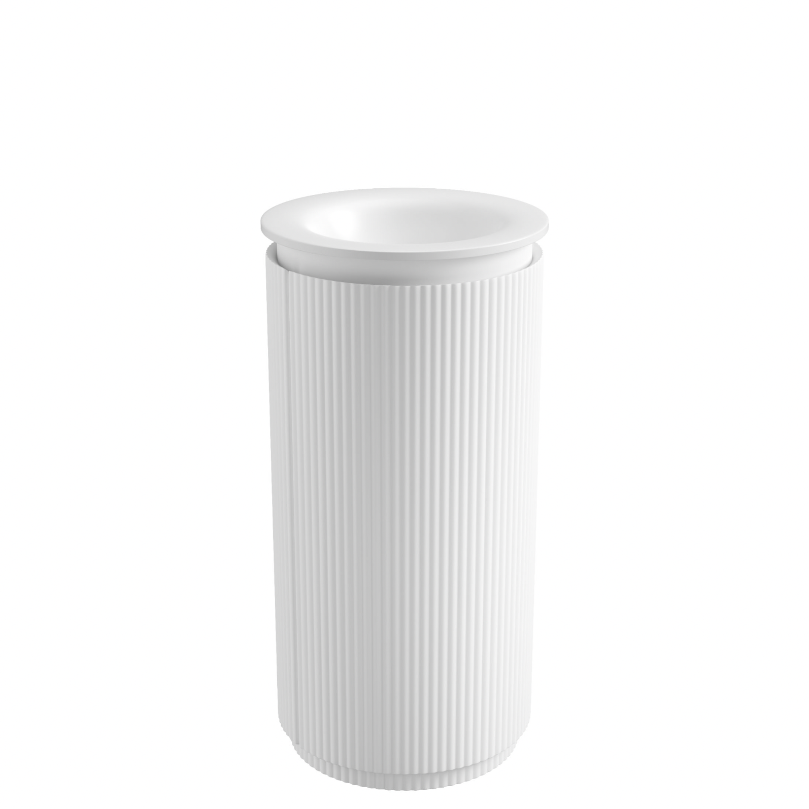Aulic Civaro Matte White Fluted Floor standing Vanity