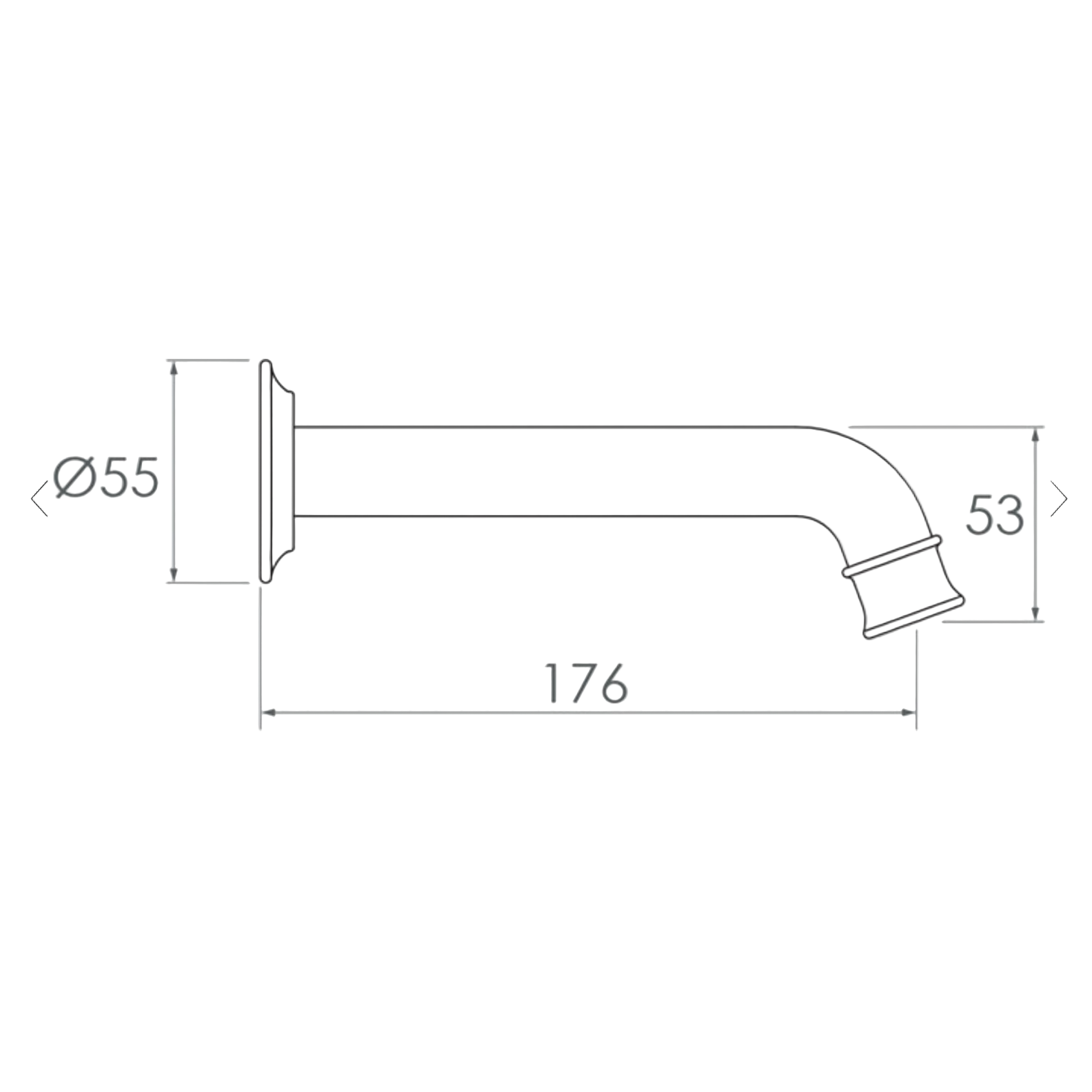 ADP Eternal Wall Bath Spout Brushed Copper
