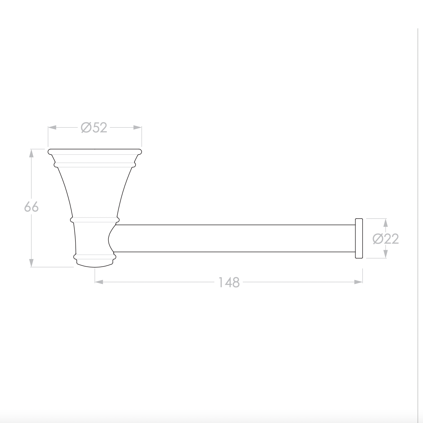 ADP Eternal Toilet Roll Holder Matte Black