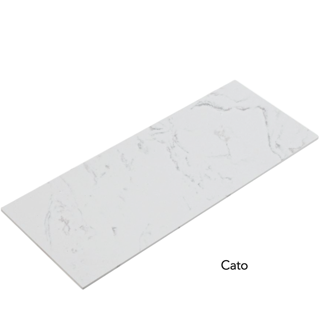 Aulic Curva Matte White V-Groove Floor Standing Vanity 1800mm