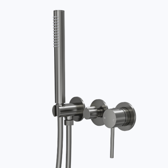 Linsol Gigi S3 Mixer With Diverter & Handshower Gun Metal
