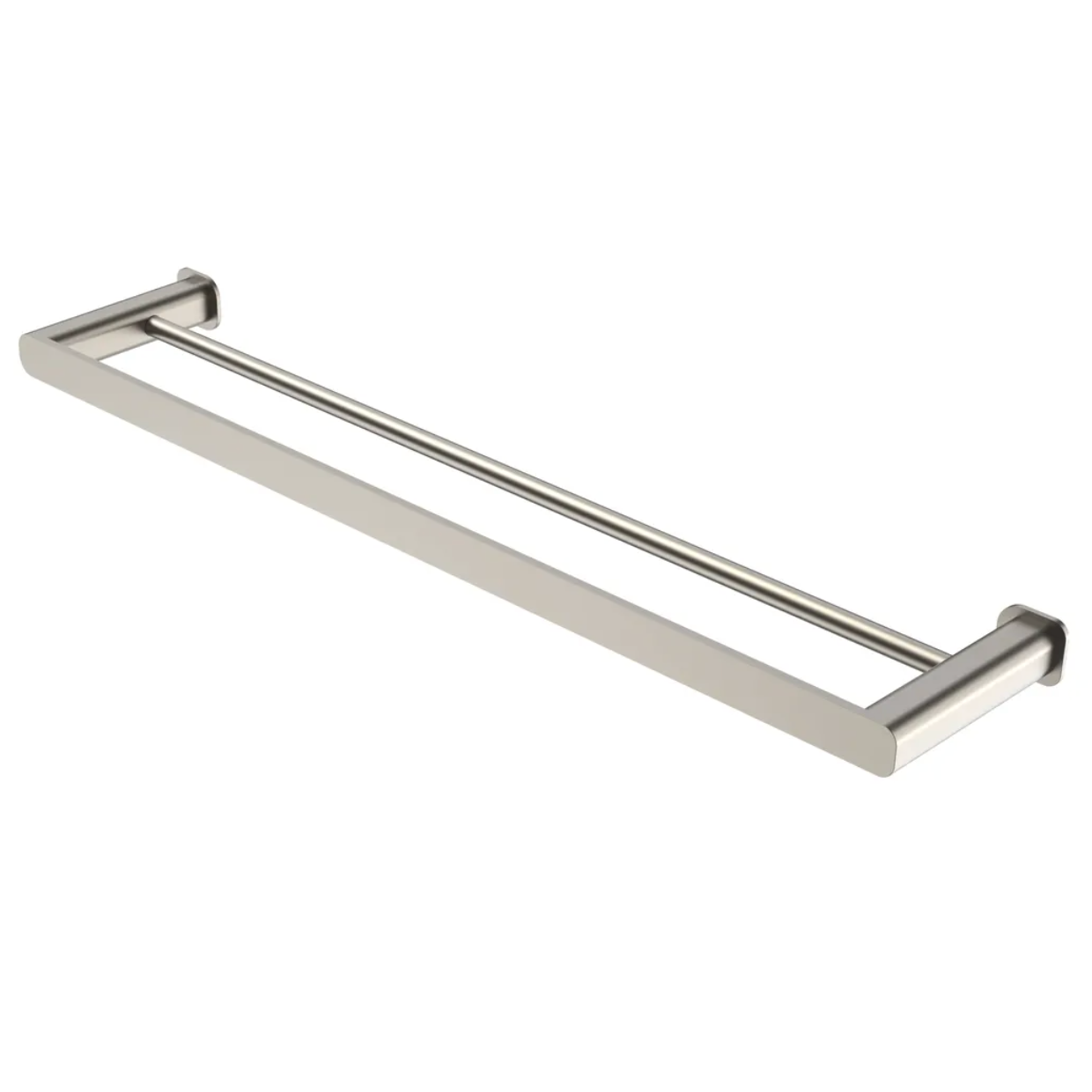 Donii Ella Tora Double Towel Rail Brushed Nickel 600mm
