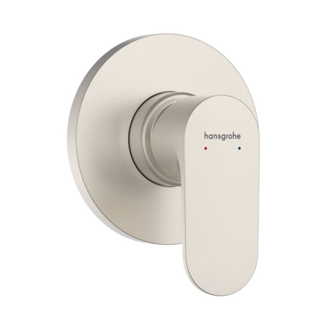 in wall shower mixer with paddle handle brushed nickel