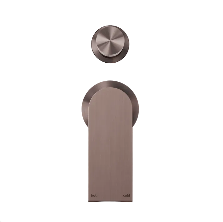 Nero Bianca Shower Mixer With Detached Diverter Button Brushed Bronze