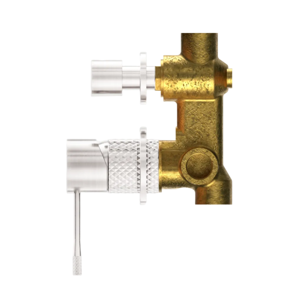 Nero Opal Shower Mixer With Detached Diverter Button Brushed Nickel