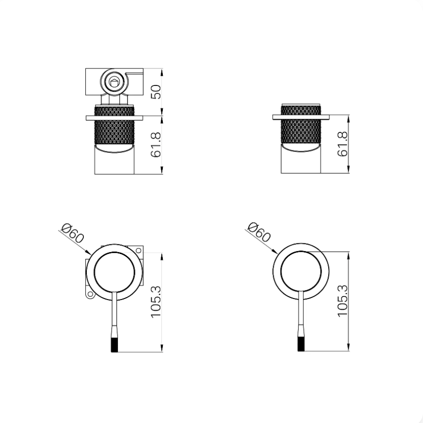 Nero Opal Shower Mixer Brushed Gold