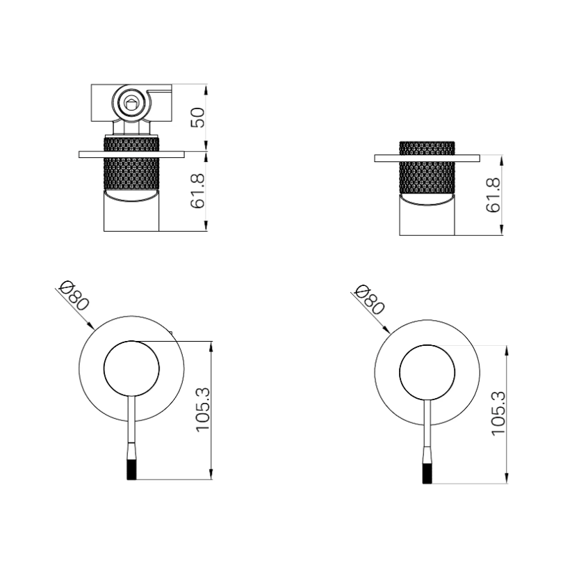 Nero Opal Shower Mixer Brushed Gold