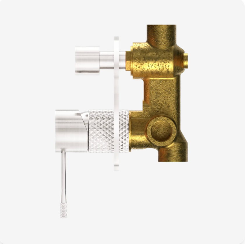 Nero Opal Shower Mixer With Diverter Brushed Nickel