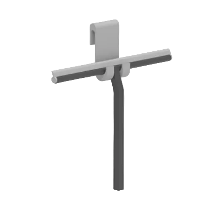 Matte black bathroom squeegee