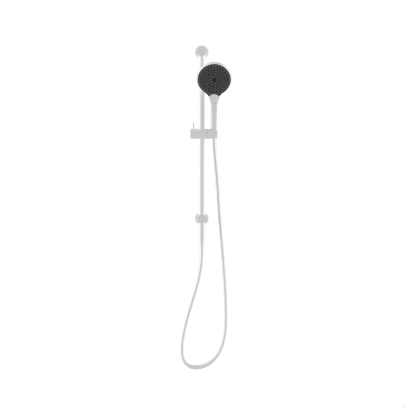 Mecca Single Rail Shower With Air Shower III Matte White