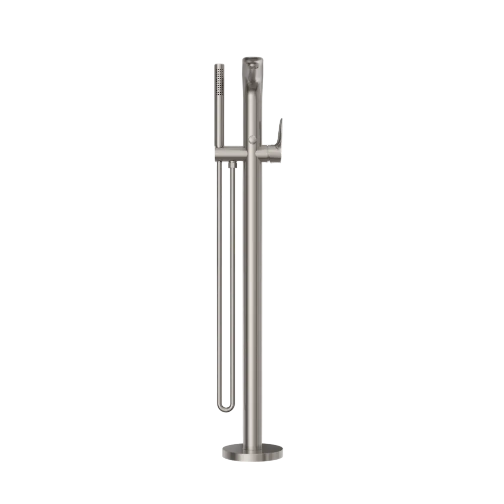 Nero Bianca Freestanding Bath Filler With Hand Shower Chrome