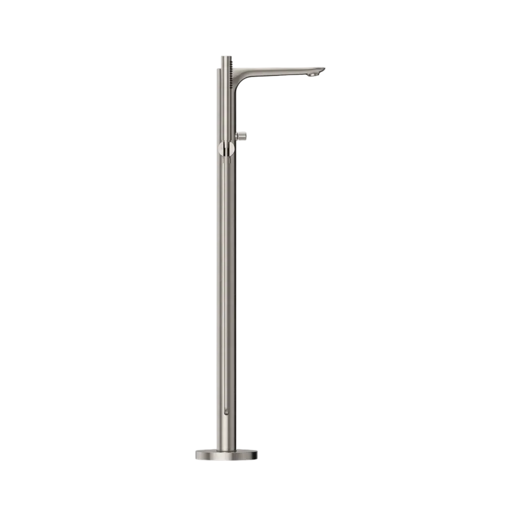 Nero Bianca Freestanding Bath Filler With Hand Shower Chrome