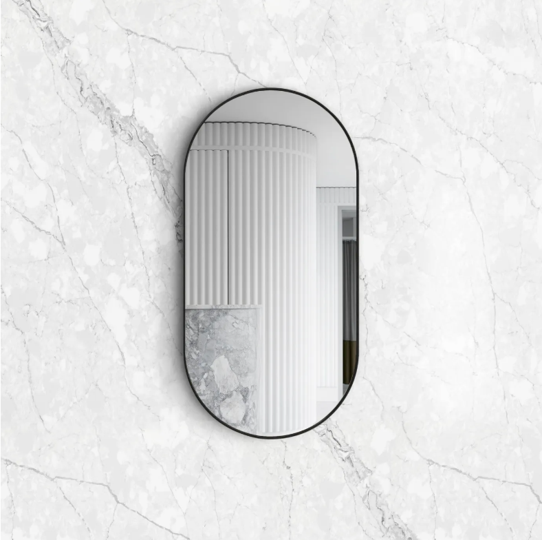 Otti Noosa Matte Black Framed Mirror 1200x600mm