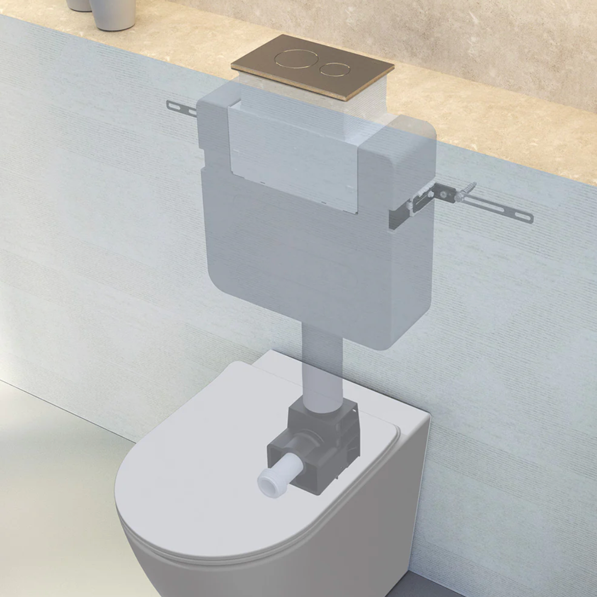 Geberit Kappa Inwall Undercounter Mechanical Cistern For Floor Mount Toilet Pans