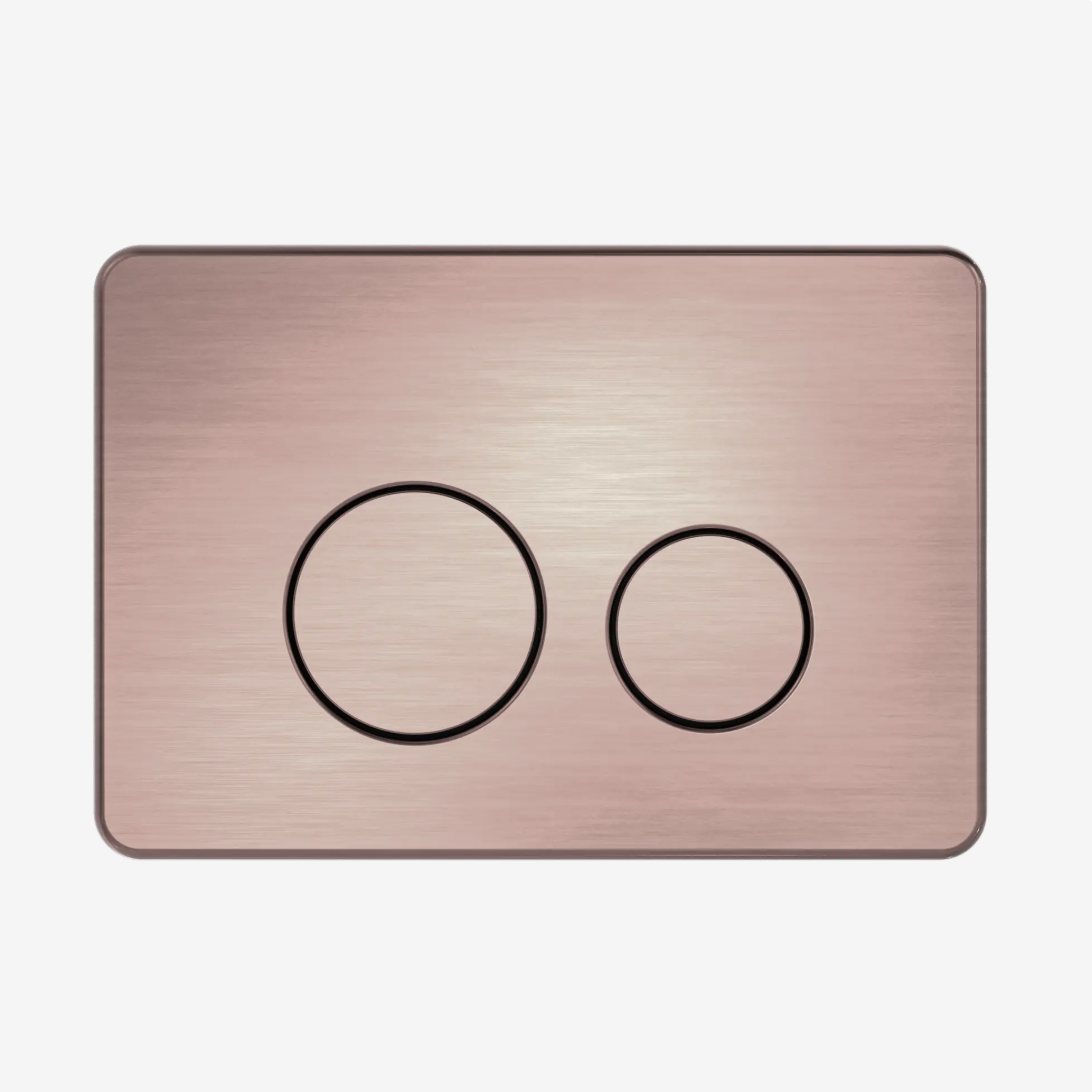 Nero Inwall Dual Flush Buttons Brushed Bronze