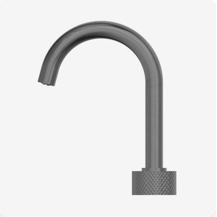Nero Opal Progressive Bench Basin Mixer Set Graphite