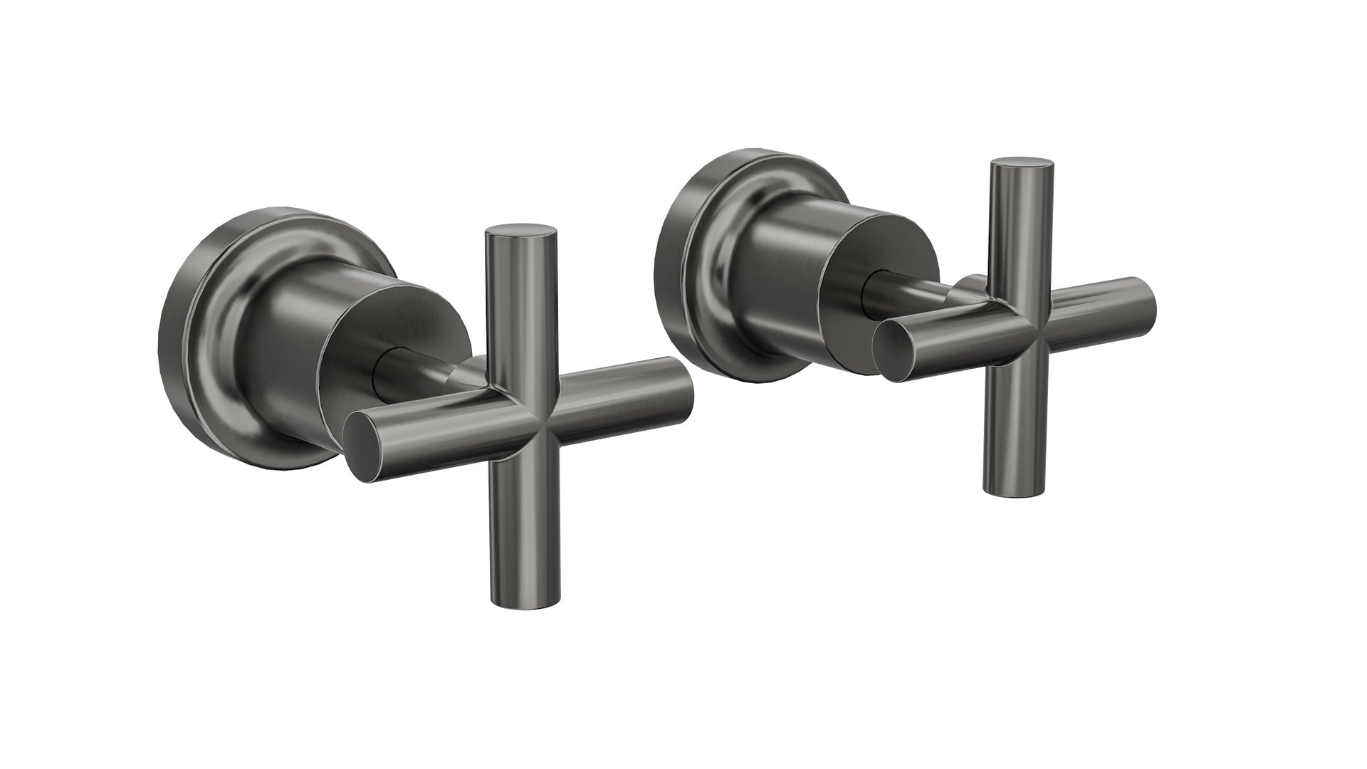 Linsol Tre Cross Handle Wall Top Assemblies Gun Metal