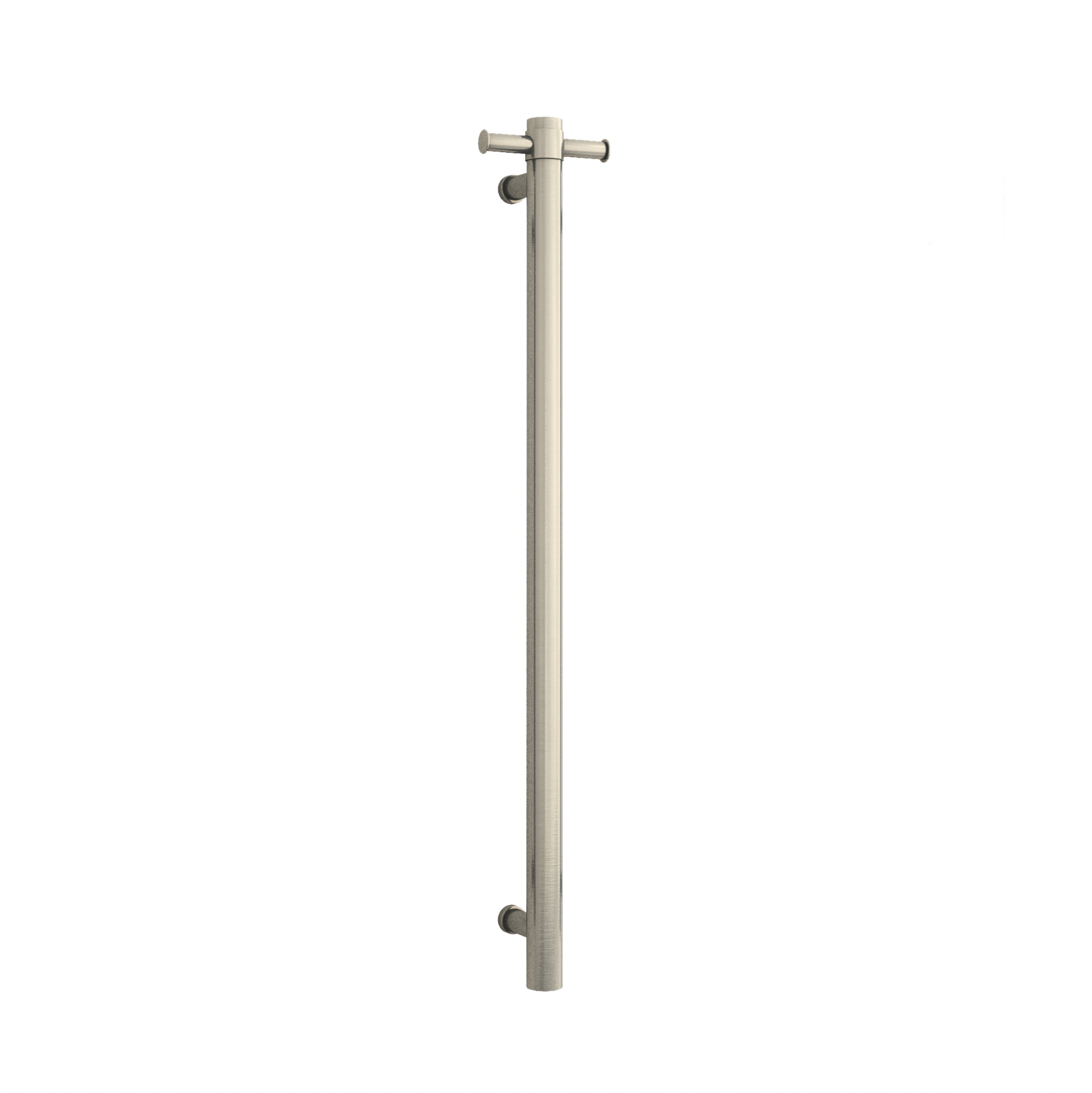 Vertical heated towel rail Brushed Nickel