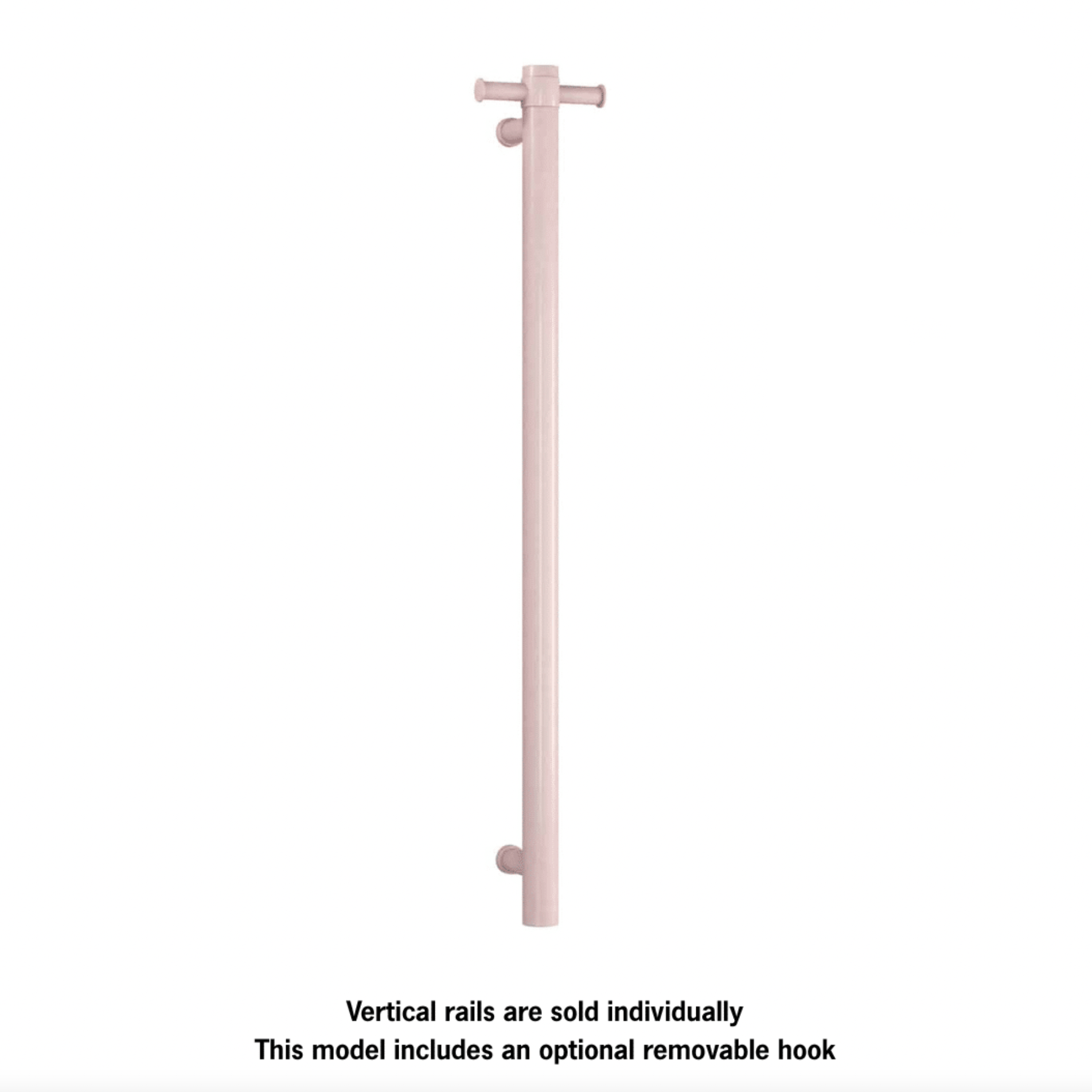 Pink heated towel rail
