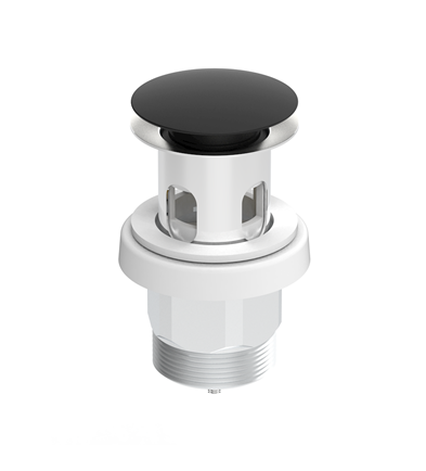 matte black bathroom vanity basin plug and waste