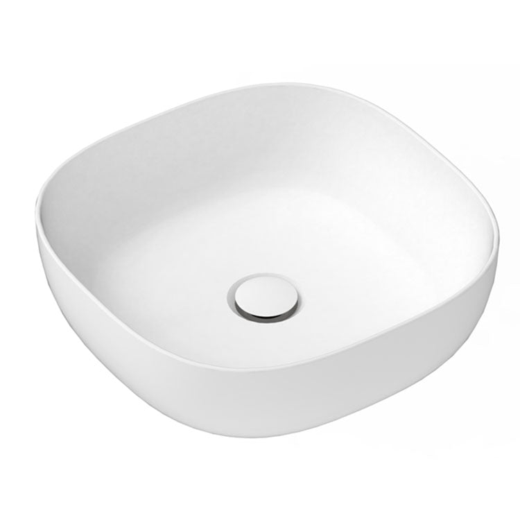 ADP Glam 400x400 Square Above Counter Basin Gloss White