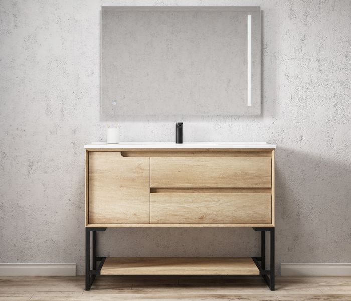 Otti Byron Natural Oak Wall Hung Vanity 1200mm