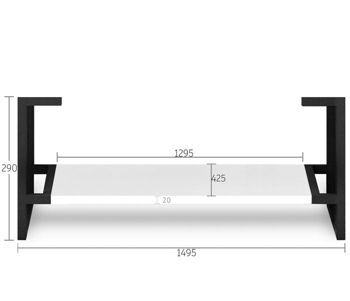 Otti Noosa Double Matte White Wall Hung Vanity 1500mm
