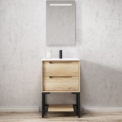 Otti Byron Natural Oak Wall Hung Vanity 600mm