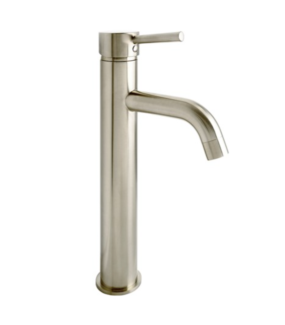 tall pin lever Basin Mixer tap Light Brushed Nickel