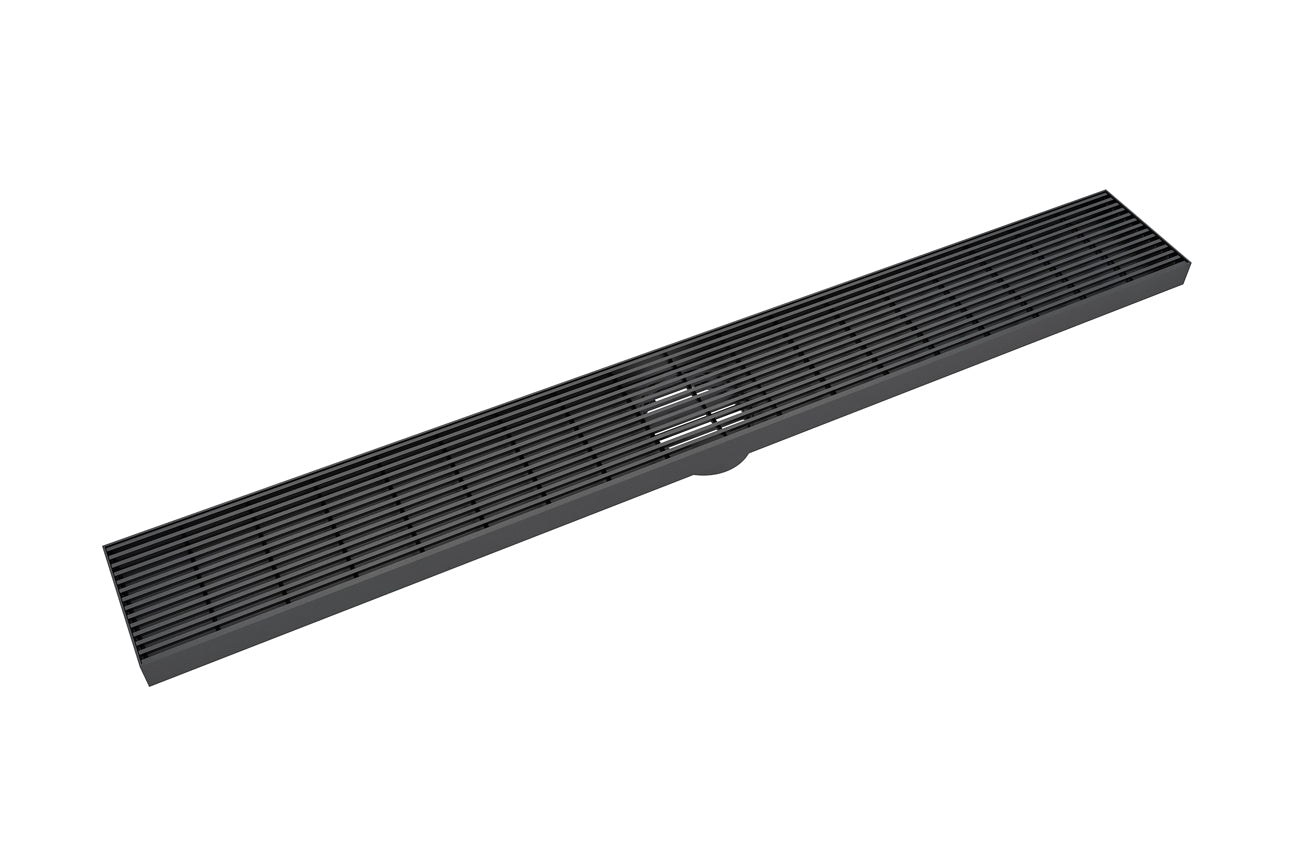 Bathroom 800 Shower Heelguard Channel Grate Matte Black