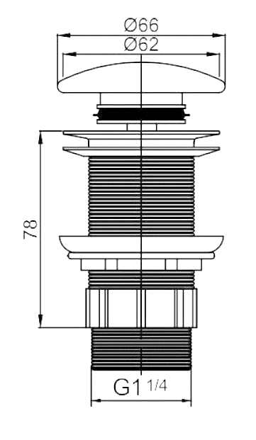 Donii Ceramic Black Pop Up Waste