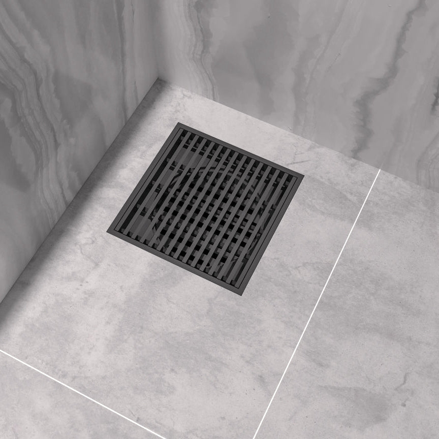 Linsol 110 Square Linear Heelguard Grate Matte Black (7193849495703)