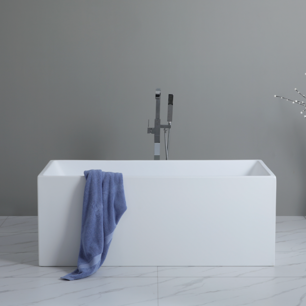 Freestanding Square Bath 1000 & 1200mm Free standing or back to wall
