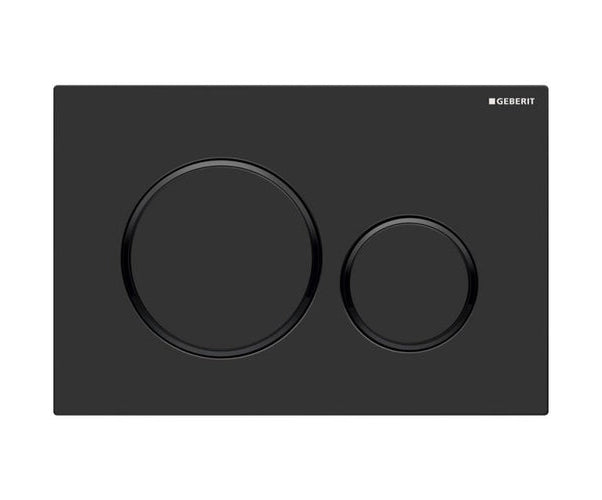 round inwall toilet pan matte black round dual flush buttons