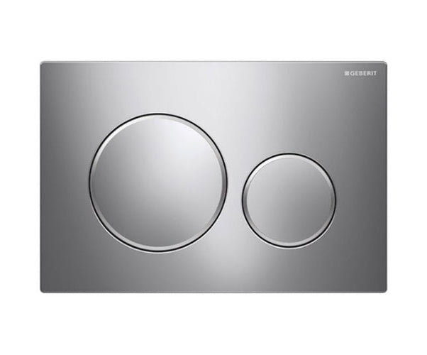 round matte chrome toilet pan inwall round dual flush buttons with chrome trim