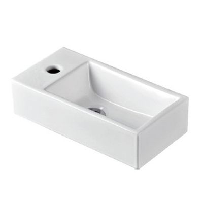 Inspire Compact Wall Hung Gloss White bathroom Basin R/H 200x405