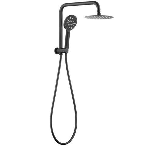 Inspire Taran round Compact Twin Shower matte black