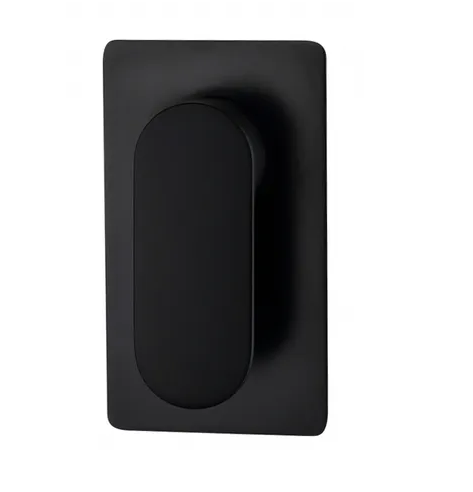 Shower Mixer Matte Black with square backplate