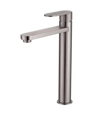 bathroom vanity basin Tall Mixer tap Brushed Nickel