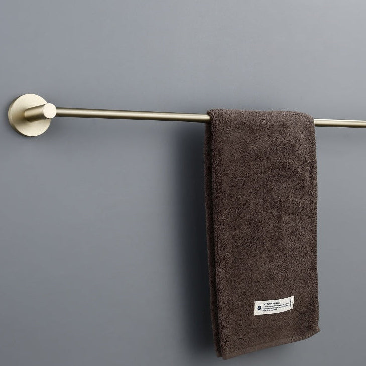 Linsol Lux Single Towel Rail Brushed Brass 800mm