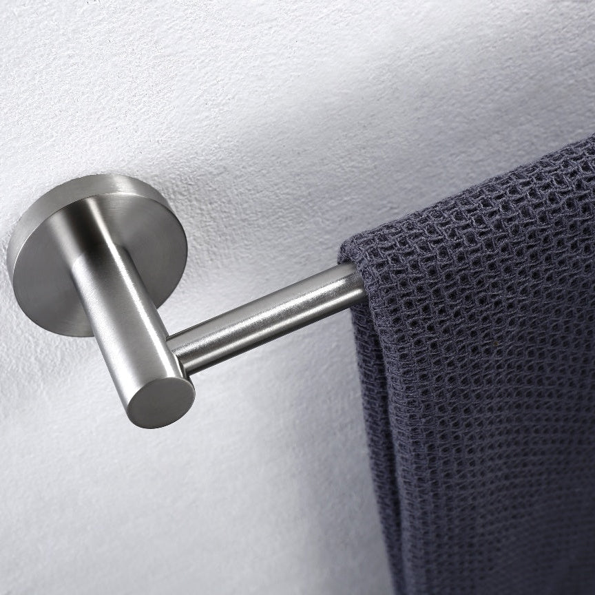 Linsol Lux Single Towel Rail Brushed Nickel 800mm