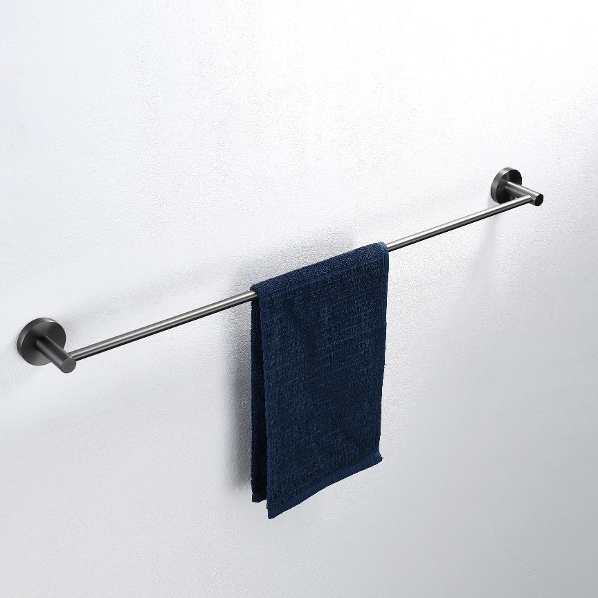 Linsol Lux Single Towel Rail Gun Metal 800mm
