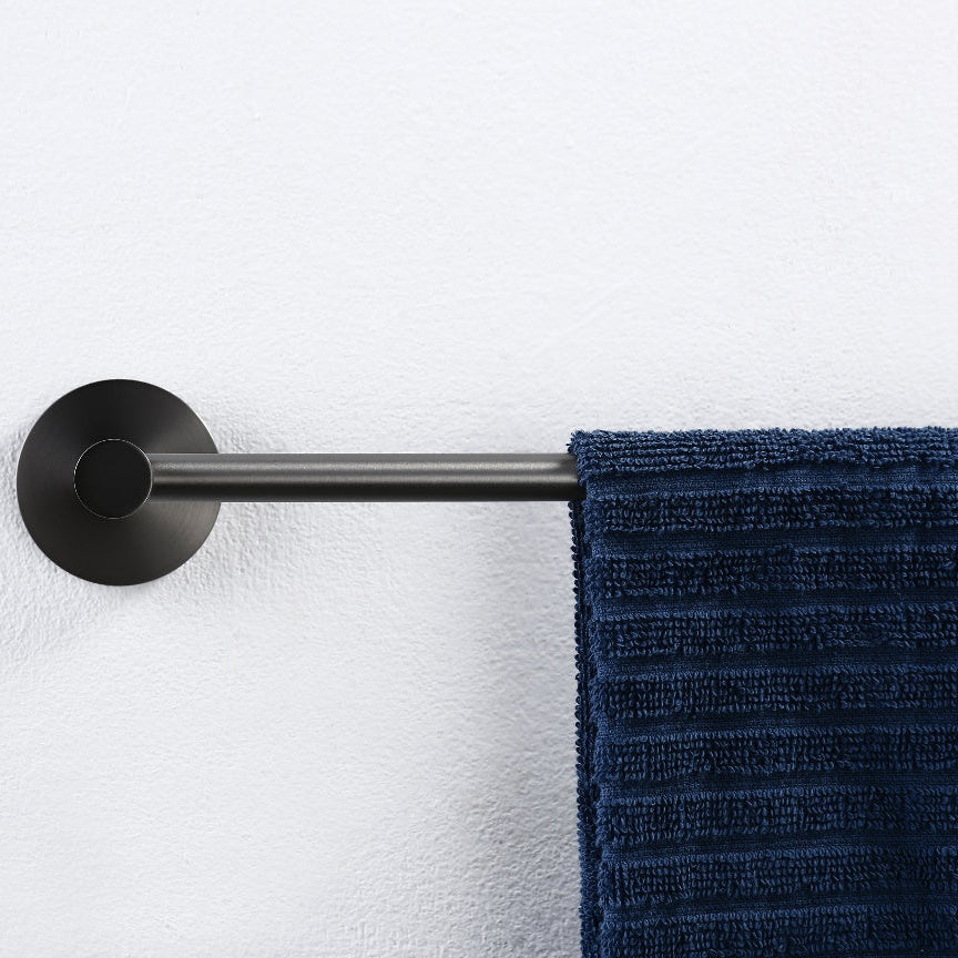 Linsol Lux Single Towel Rail Gun Metal 800mm