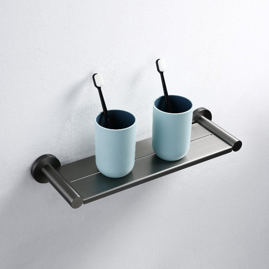 Linsol Lux Shower Shelf Gun Metal 400mm