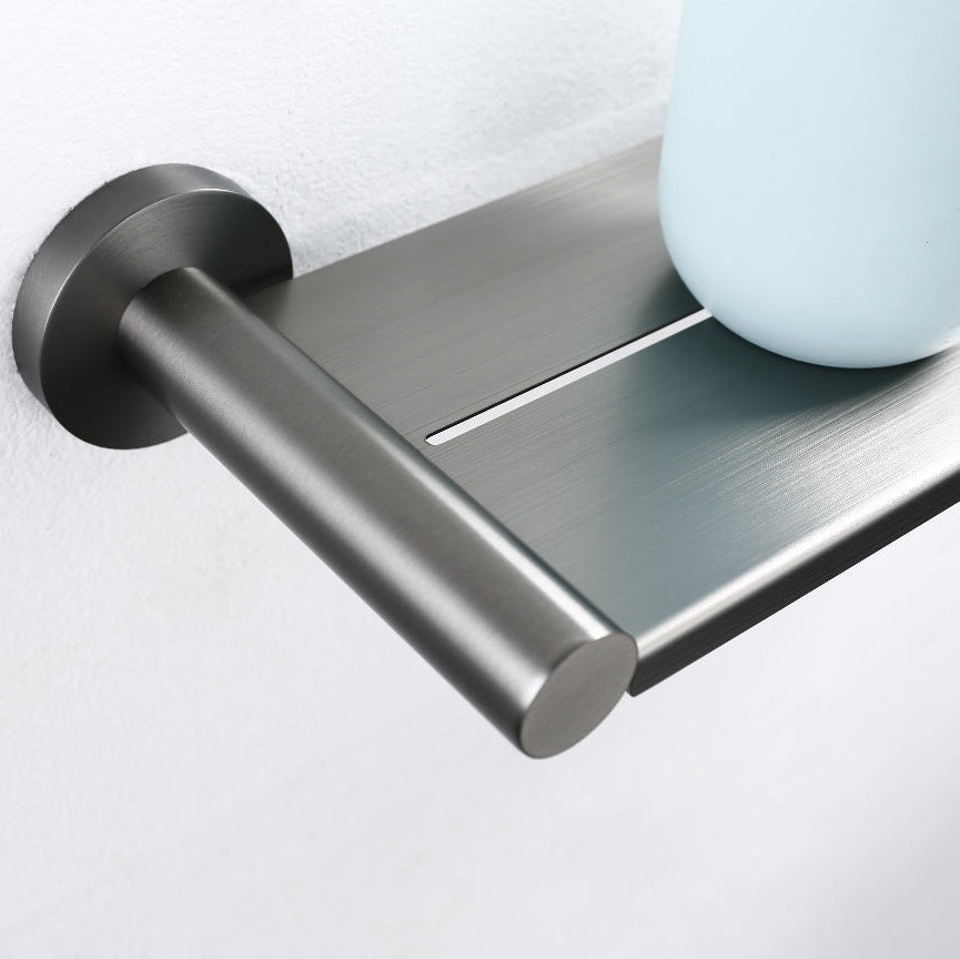 Linsol Lux Shower Shelf Gun Metal 400mm