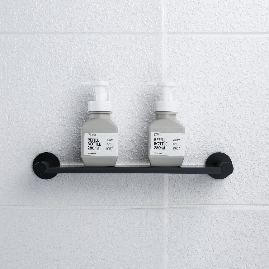 Linsol Lux Shower Shelf Matte Black 400mm