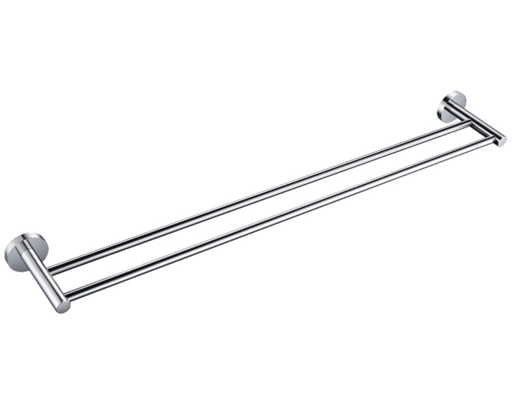 Chrome double towel rail