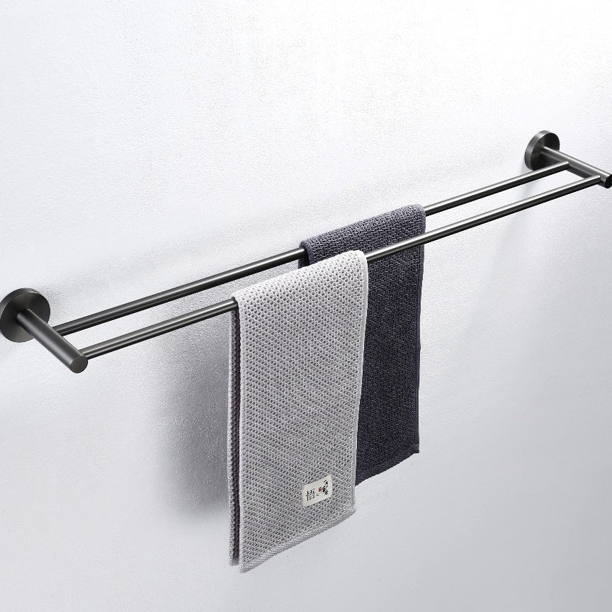 Gunmetal double towel rails