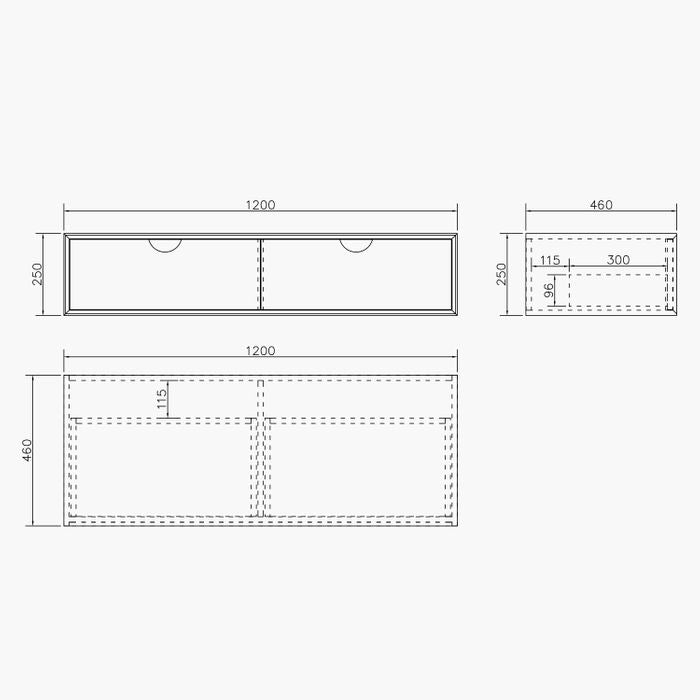 Moonlight Wallhung Cabinet 1200 (7140639178903)